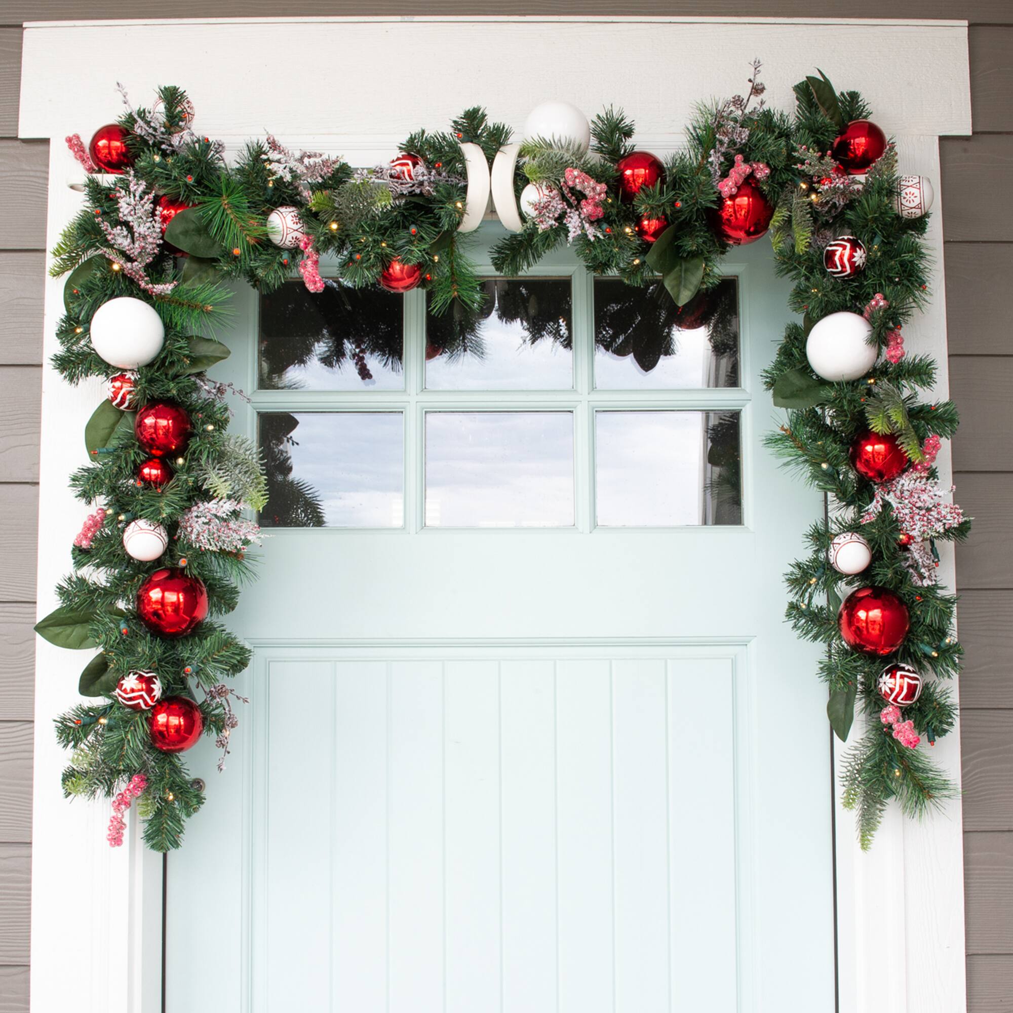 Village Lighting 9ft. Pre-Lit LED Nordic Christmas Garland
